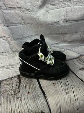Batman Black Pleather High Top Basketball‎ Sneakers Toddler Boy Sz 10/10.5? GUC